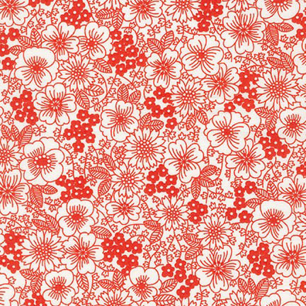 London Calling 6 - Drawn Flowers in Red - Click Image to Close