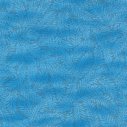 Courtyard Textures - Fern in Blue - Click Image to Close