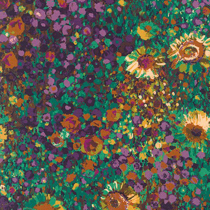 Painterly Petals - Floral Canvas in Harvest - Click Image to Close