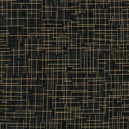 Quilter's Linen - Metallic in Black - Click Image to Close
