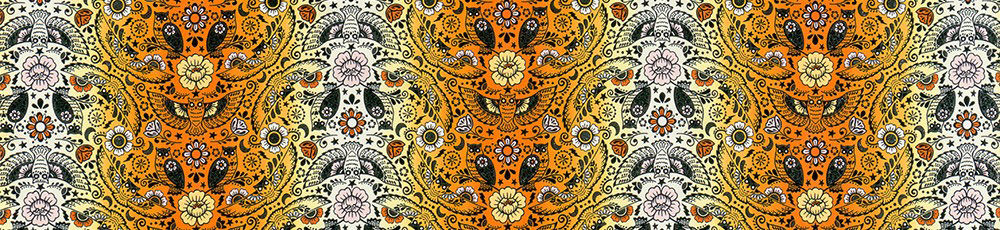 Boodacious - Owl Paisley in Ember Sparkle (FWOF) - Click Image to Close