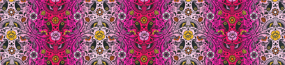 Boodacious - Owl Paisley in Candy Pink Sparkle (FWOF) - Click Image to Close