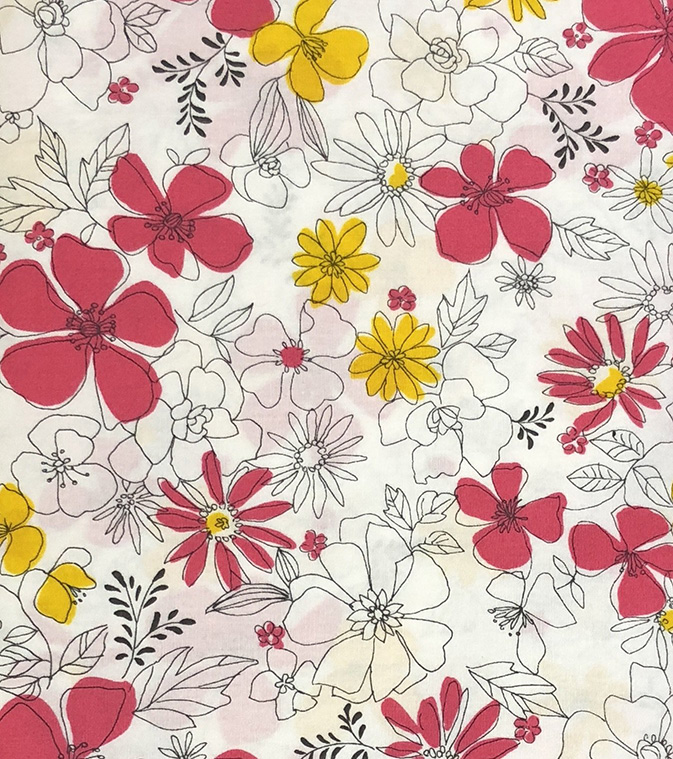 Floral Garden - Floral in White/Pink - Click Image to Close