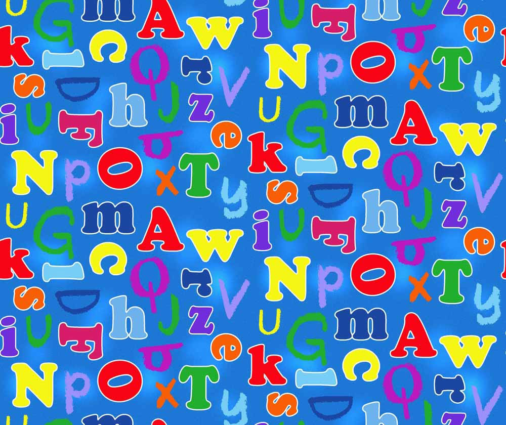 Alphabet Friends - Letters in Blue - Click Image to Close