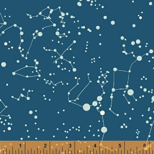 Night Hike - Constellation in Teal - Click Image to Close