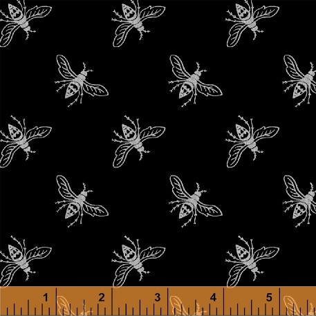 Precious Metal - Bees in Black and Silver - Click Image to Close