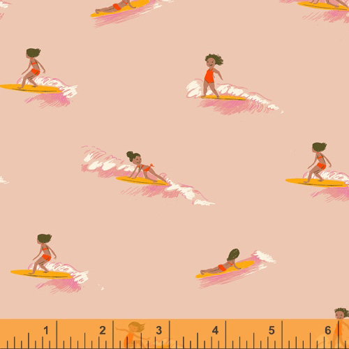Malibu - Tiny Surfers in Peach - Click Image to Close