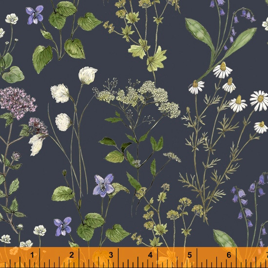 Midsummer - Meadow Sweet in Graphite - Click Image to Close