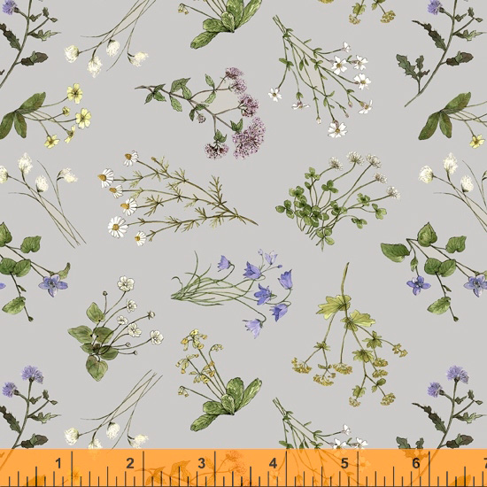 Midsummer - Meadow Ditsy in Silver - Click Image to Close