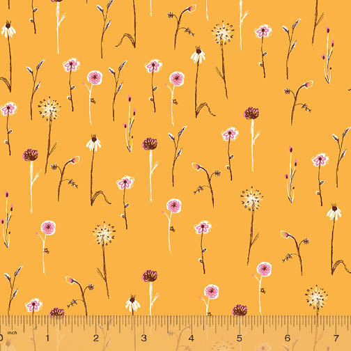 Far Far Away III - Wildflowers in Marigold - Click Image to Close
