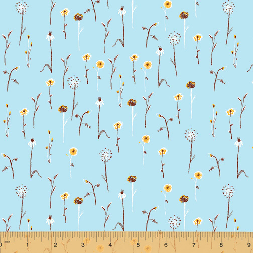 Far Far Away III - Wildflowers in Light Blue - Click Image to Close