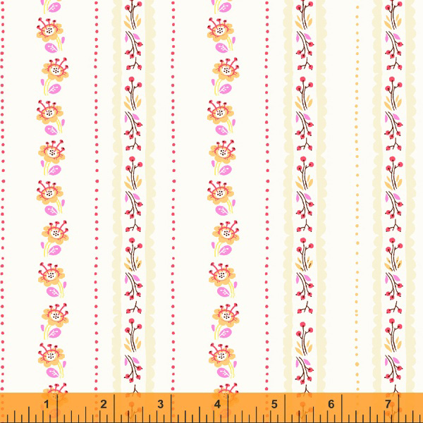 West Hill - Floral Stripe in Lilac - Click Image to Close