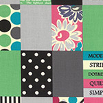 Modern Quilt - Spicy Scrap Squares in Grey/Green