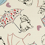 Radiant Girl - Cats and Umbrellas in Metallic Cream