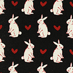 Radiant Girl - Bunnies and Hearts in Black