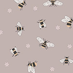 Queen Bee - Bees on Warm Beige