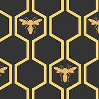 Devonstone Queen Bee - Bee Geo in Black and Honey