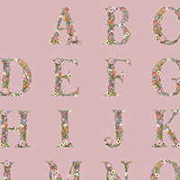 Alphabet Botanical Collection - Panel DV3732
