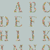 Alphabet Botanical Collection - Panel DV3734