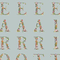 Alphabet Botanical Collection - Panel DV3737