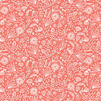 It's Raining Cats and Dogs - Whisp Flowers in Medium Coral