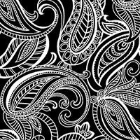 Night & Day - Paisley in Black