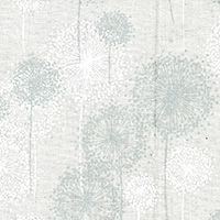 Sparkle and Fade - Dandelions in White/Silver