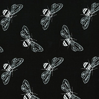 Sparkle and Fade - Bees in Black/Silver
