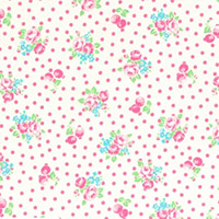 Flower Sugar - Small Flowers & Dots in White