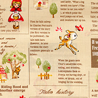 Little Heroines - Red Riding Hood and Text on Beige