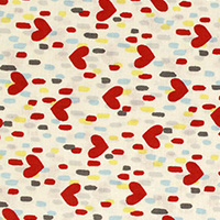 Radiant Girl - Hearts Geo in Cream/Red