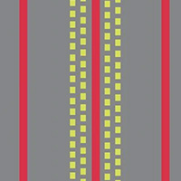 Retro Charm - Stitched Stripes in Grey