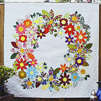 Flowering Wreath - Lap, Large Lap and Queen Quilt Pattern