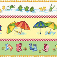 Puddle Jumpers - Boots, Umbrellas and Frogs in Multi