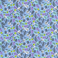 Wild and Free - Jungle Floral in Periwinkle