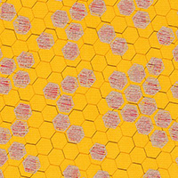 Spring Shimmer - Honeycomb in Marigold