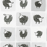 Wooley Sheep - Sheep Panels in Grey