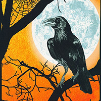 Raven Moon - Raven Moon Panel in Pumpkin