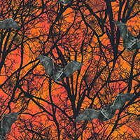 Raven Moon - Tree Bats in Pumpkin