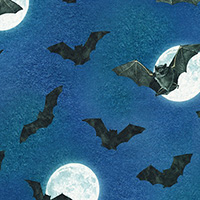 Raven Moon - Full Moon Bats in Spooky