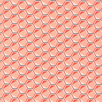 Fragmental - Hexagonal Grid in Salmon