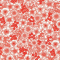 London Calling 6 - Drawn Flowers in Red
