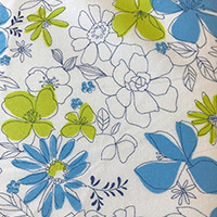 Floral Garden - Floral in White/Blue
