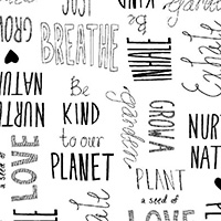 Love the Earth - Typography in White