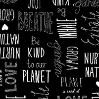 Love the Earth - Typography in Black