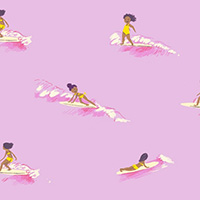 Malibu - Tiny Surfers in Pink