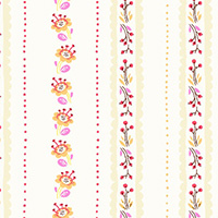 West Hill - Floral Stripe in Lilac
