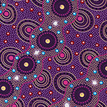 Aboriginal - Bush Dreaming of Utopia in Purple
