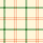 Alphabet Story - Plaid in Green and Orange