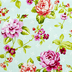 Garden Gate - Boutique Roses Toss in Teal